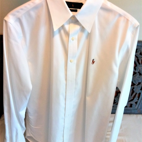 ralph lauren mens white dress shirt